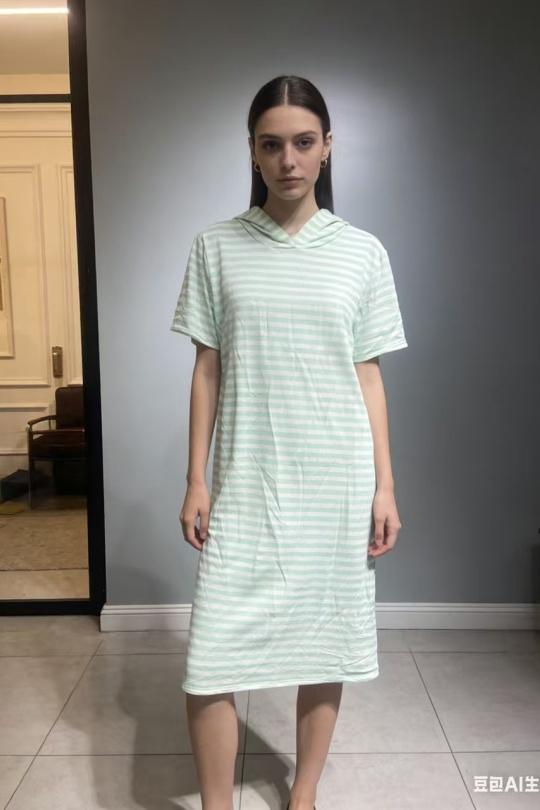 Robes mi-longues Femme Beige CORALINE 13292 Efashion Paris