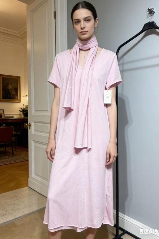 Robes longues Femme Rose CORALINE 23100-1 Efashion Paris