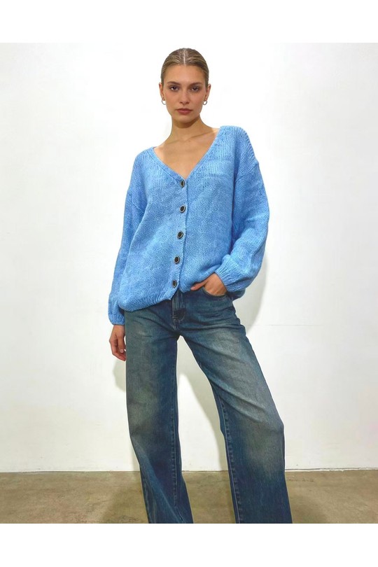 Gilets Femme Bleu ciel CORALINE 24501 Efashion Paris