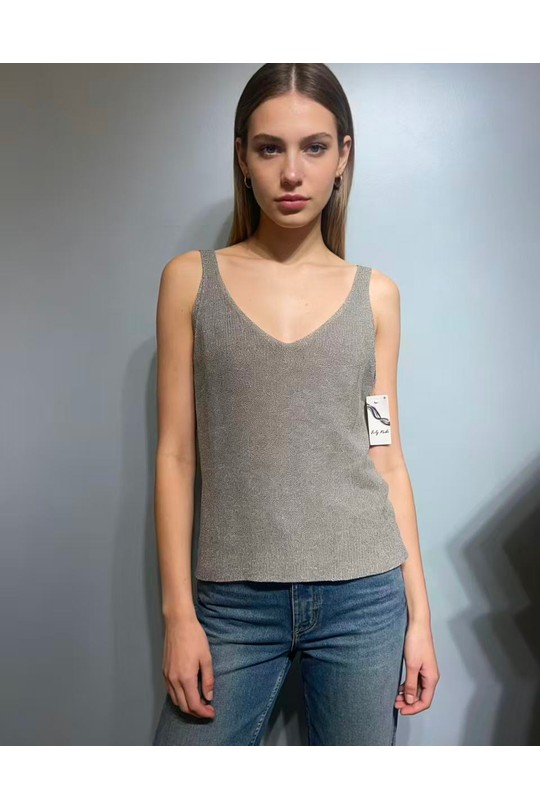 Canotte Donna Beige CORALINE 2430 Efashion Paris