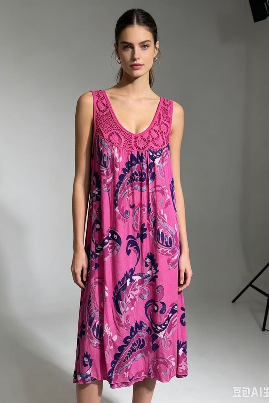 Robes mi-longues Femme Kaki CORALINE 388--16 Efashion Paris