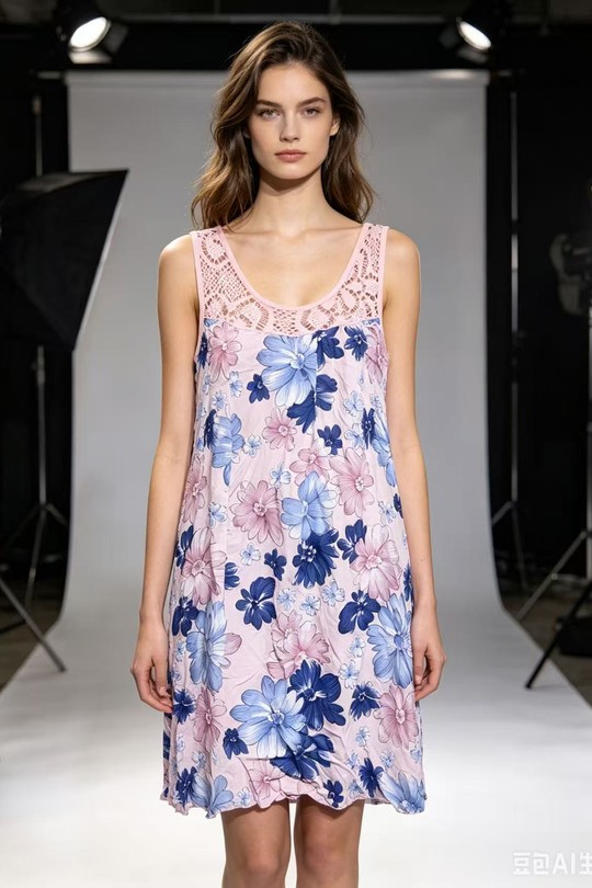 Robes longues Femme Rose CORALINE 388-18 Efashion Paris