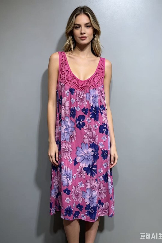 Robes longues Femme Rose CORALINE 388-18 Efashion Paris
