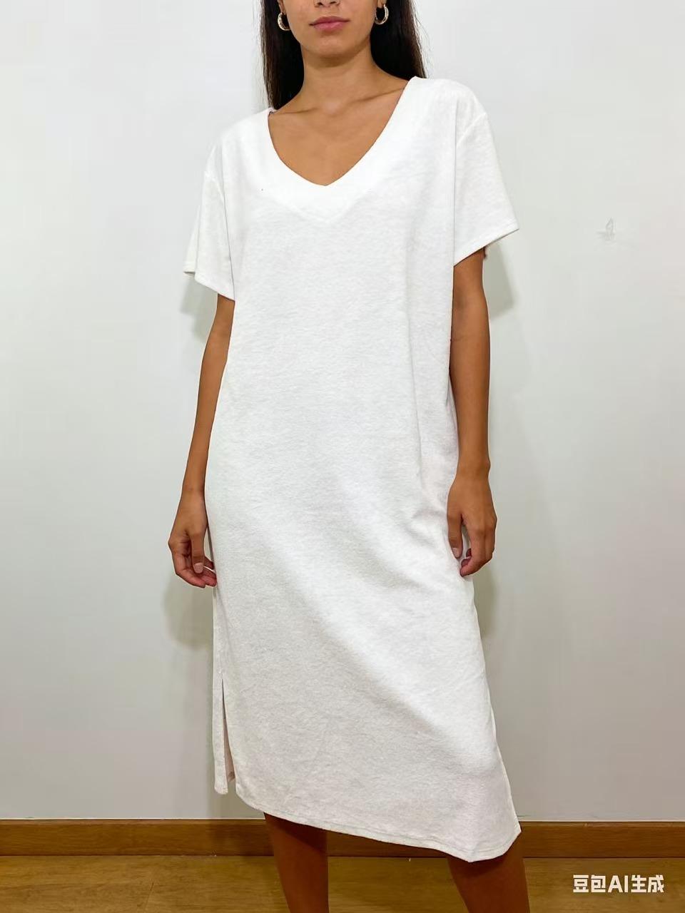 Robes mi-longues Femme Blanc CORALINE 2065 #c Efashion Paris