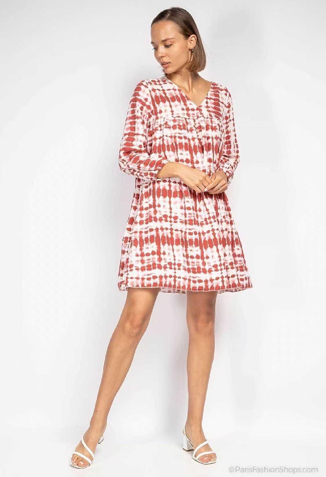 Robes courtes Femme Bordeaux CORALINE 221-1 #c Efashion Paris