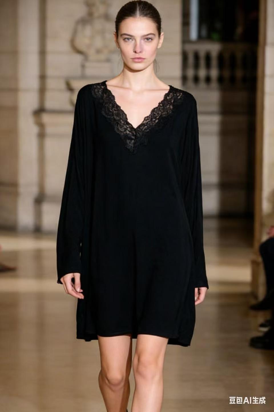 Robes courtes Femme Noir CORALINE 22110 #c Efashion Paris