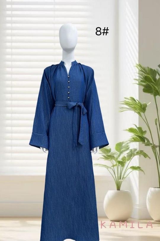 Robes longues Femme Bleu jean Lovita 8539 Efashion Paris