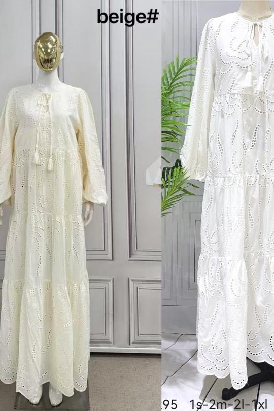 Robes longues Femme Beige Lovita 8295 Efashion Paris