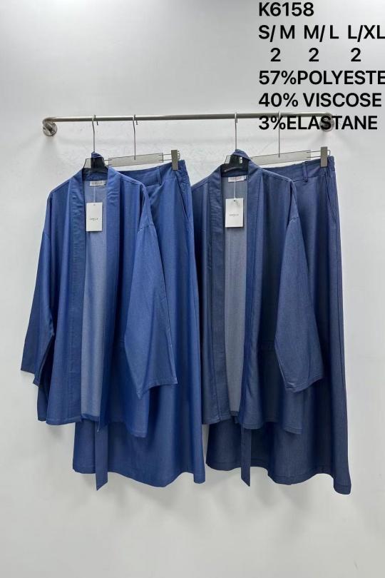 Ensembles Femme Bleu jean Lovita 6158 Efashion Paris