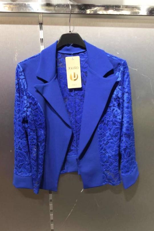 Vestes  Femme Bleu JOLIKO 9386 Efashion Paris