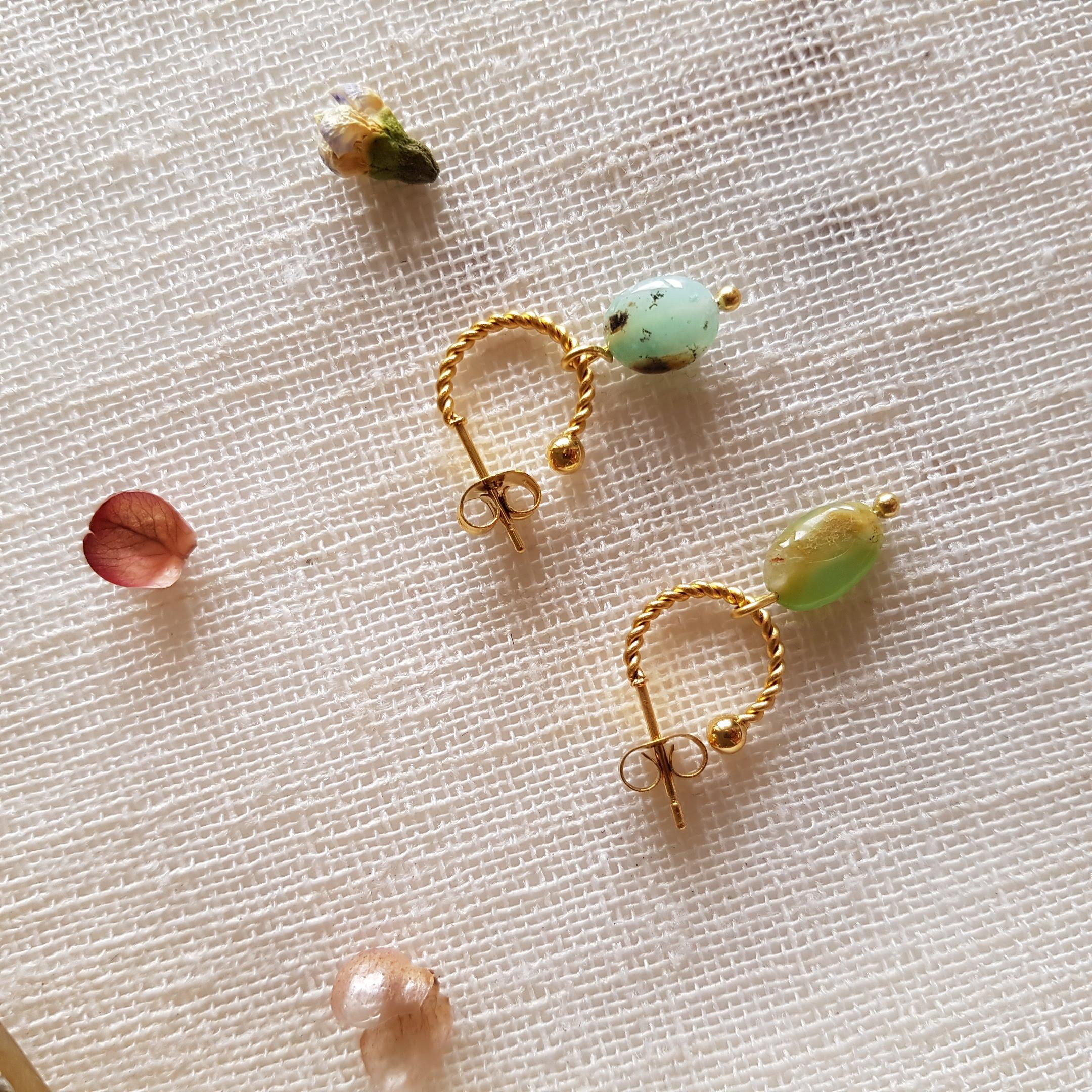 Boucles d'oreilles Accessoires Vert d eau GINANDGER BIJOUX BOFAME #c Efashion Paris