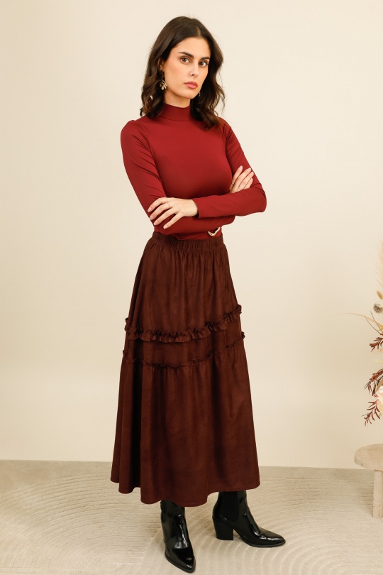 Jupes Femme Bordeaux Cherrykoko  9834 Efashion Paris