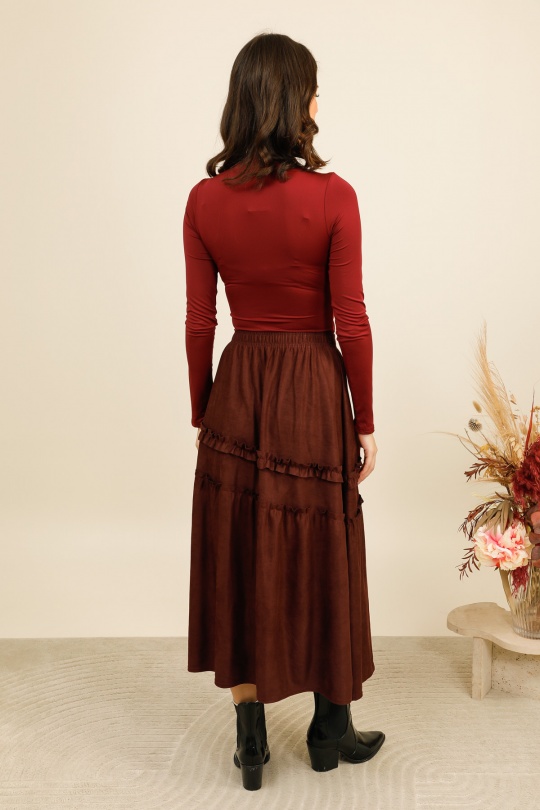 Jupes Femme Bordeaux Cherrykoko  9834 Efashion Paris