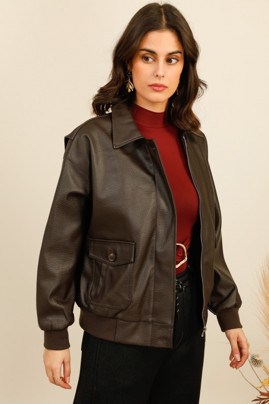 Vestes  Femme Café Cherrykoko  16175-1 Efashion Paris