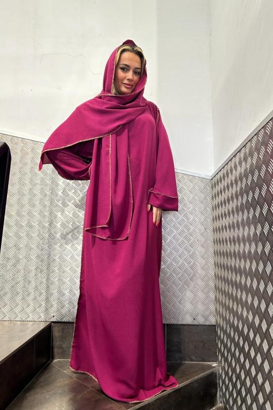 Abaya Femme Rouge AHJ FASHION HJA-242902 Efashion Paris