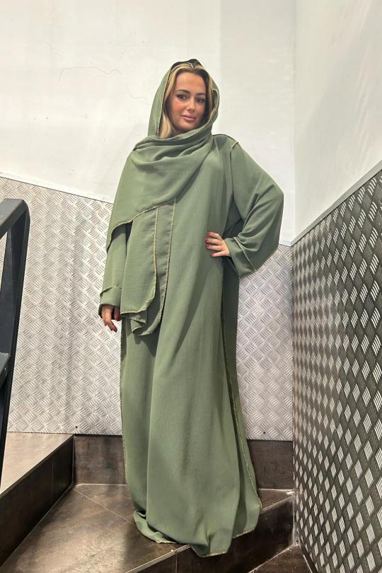 Abaya Femme Rouge AHJ FASHION HJA-242902 Efashion Paris