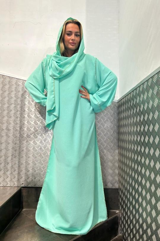 Abaya Femme Rouge AHJ FASHION HJA-242902 Efashion Paris