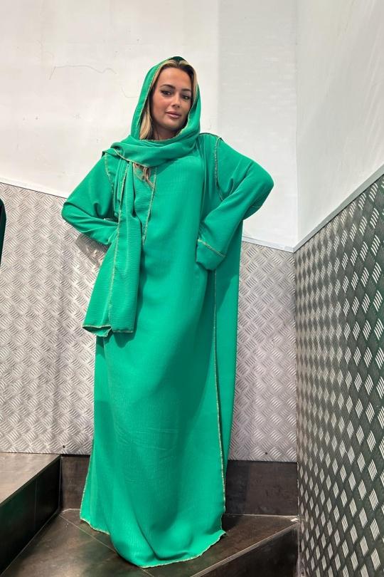 Abaya Femme Rouge AHJ FASHION HJA-242902 Efashion Paris