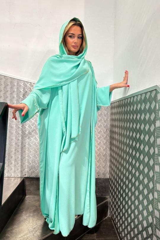 Abaya Femme Vert pomme AHJ FASHION HJA-242908 Efashion Paris