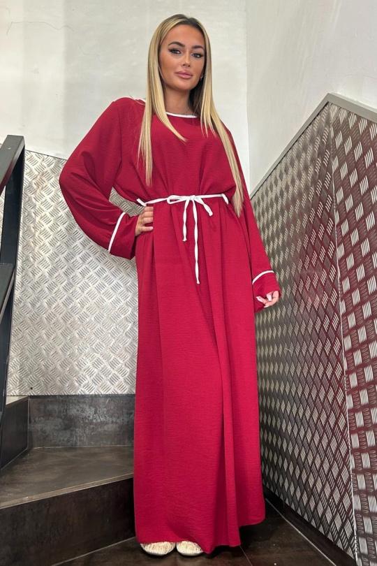 Abaya Femme Vert bouteille AHJ FASHION HJA-50629 Efashion Paris