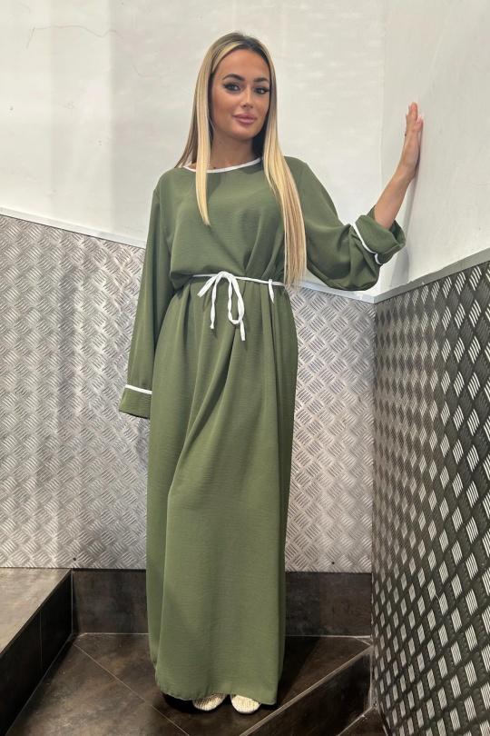 Abaya Femme Vert bouteille AHJ FASHION HJA-50629 Efashion Paris