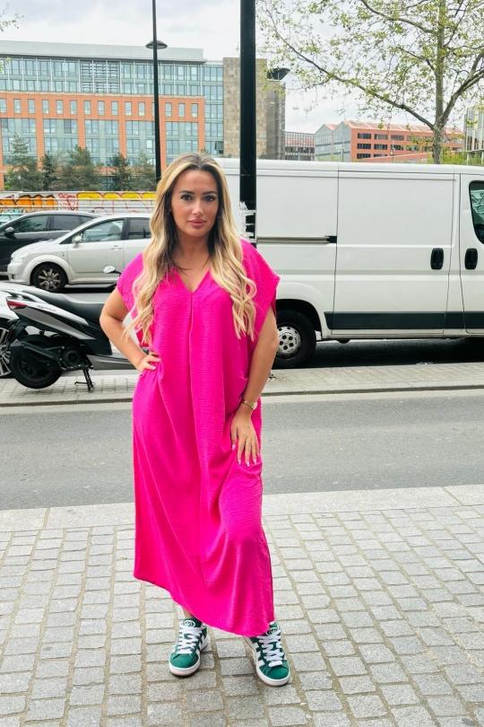 Abaya Femme Fuchsia AHJ FASHION HJA-240041 Efashion Paris