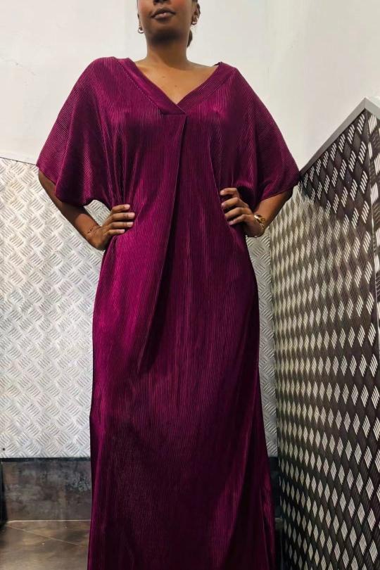 Abaya Femme Mauve AHJ FASHION HJA-245002 Efashion Paris