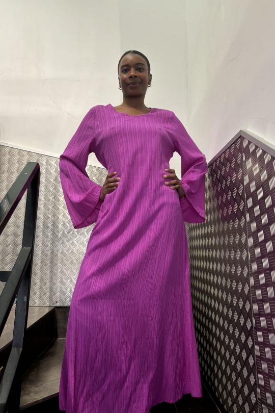 Abaya Femme Mauve AHJ FASHION HJA-245006 Efashion Paris