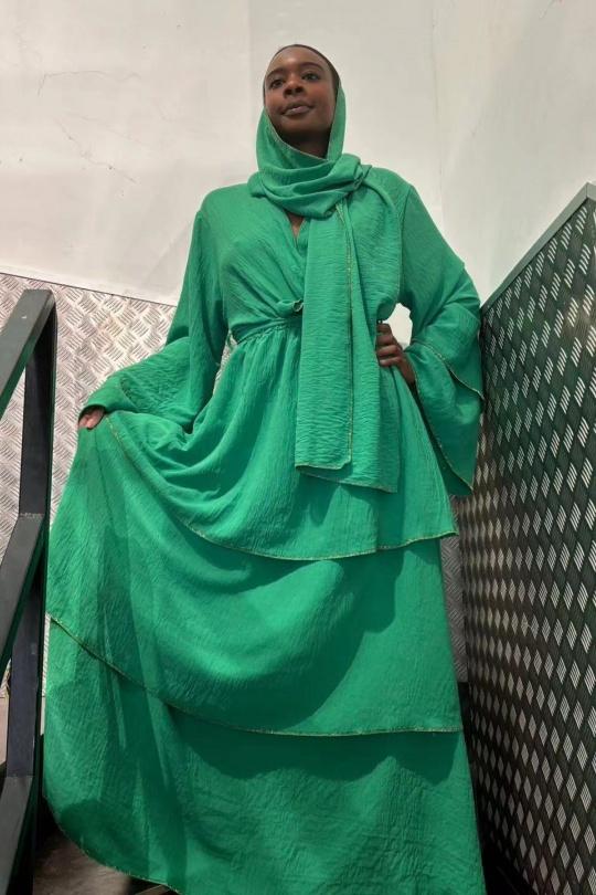 Abaya Femme Mauve AHJ FASHION HJA-245009 Efashion Paris