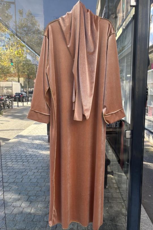 Abaya Femme Camel AHJ FASHION HJA-2451026 Efashion Paris