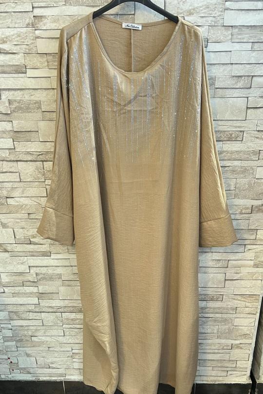 Abaya Femme Brun AHJ FASHION HJA-352200 Efashion Paris
