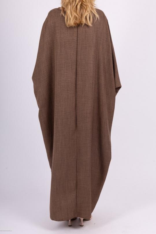 Abaya Femme Brun AHJ FASHION HJA-352200 Efashion Paris