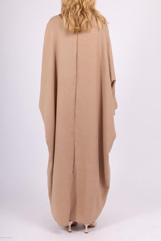 Abaya Femme Brun AHJ FASHION HJA-352200 Efashion Paris