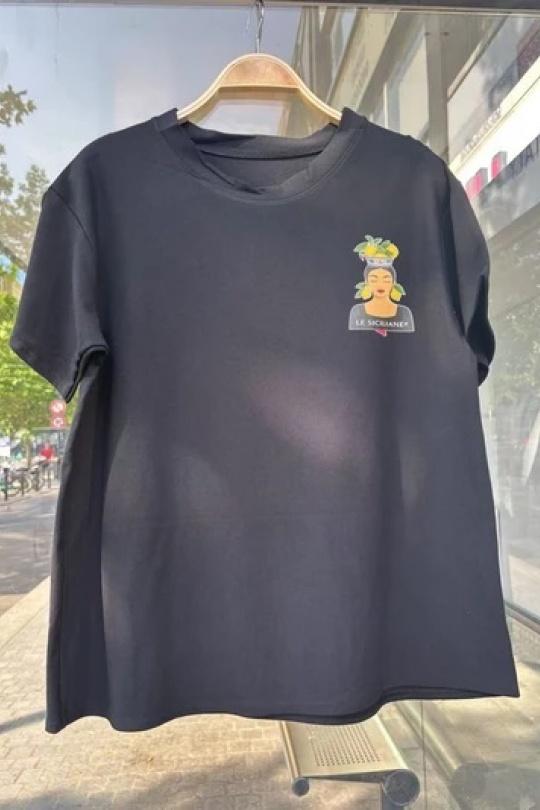 T-shirts Femme Noir HJA DIFFUSION HJA-25616 Efashion Paris