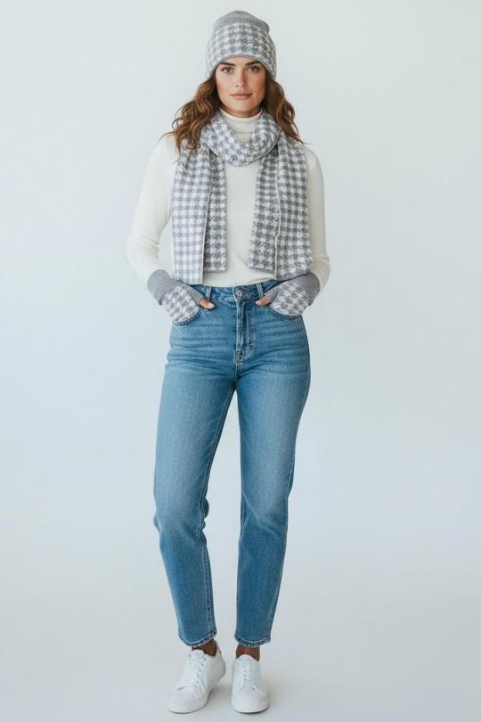 Ensembles Accessoires Violet AHJ FASHION SET TROIS PIECES A MOTIF Efashion Paris