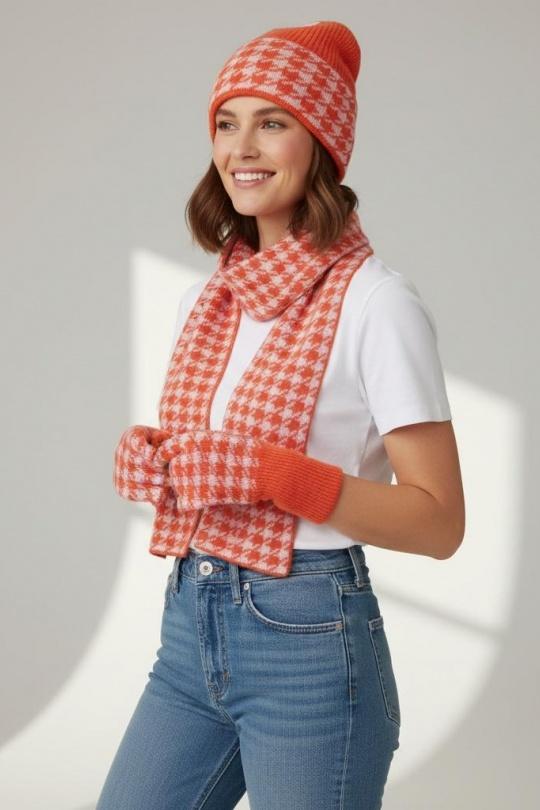 Ensembles Accessoires Violet AHJ FASHION SET TROIS PIECES A MOTIF Efashion Paris