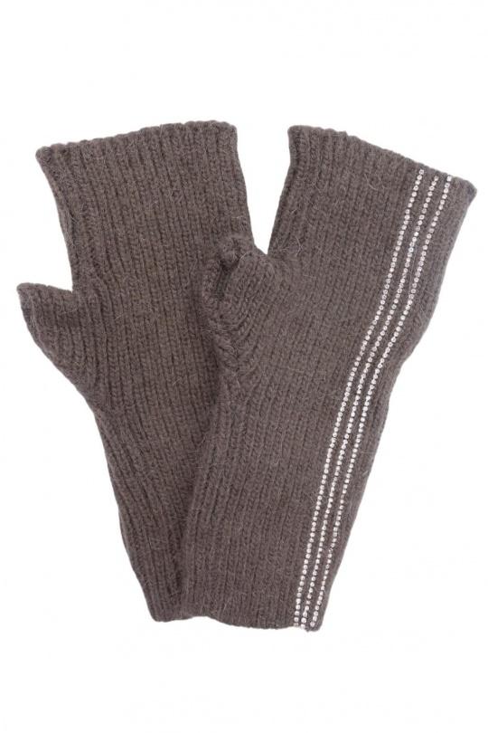 Gloves Accessories Brown AHJ FASHION MITAINE 221106 Efashion Paris
