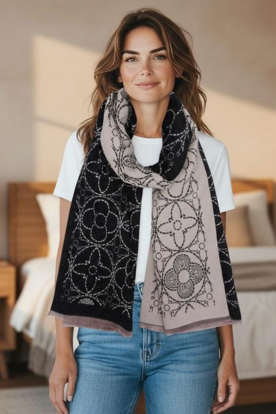 Écharpes Accessoires Noir AHJ FASHION ECHARPE  2501001 Efashion Paris