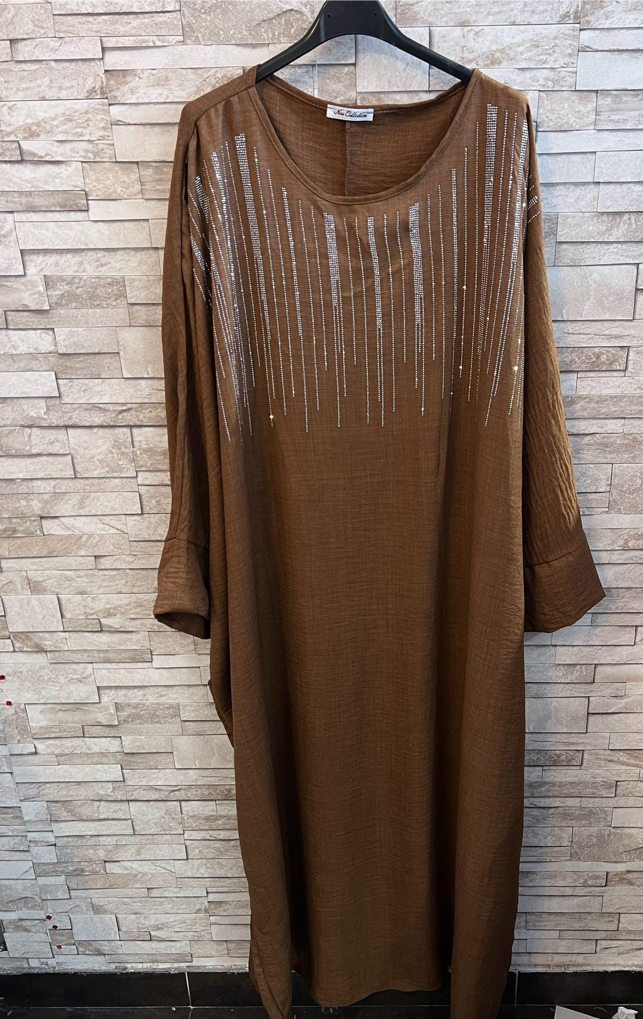 Abaya Femme Brun AHJ FASHION HJA-352200 #c Efashion Paris