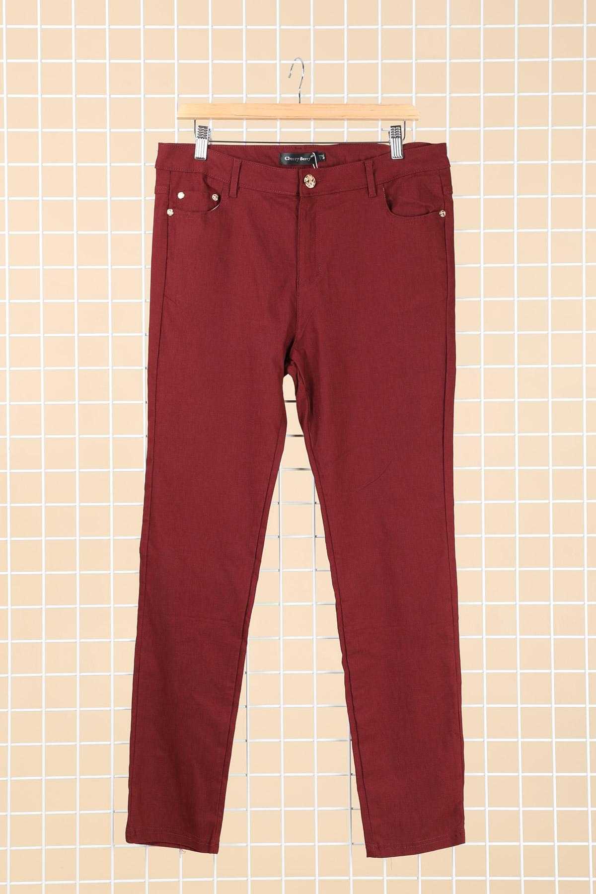 Pantalons Femme Bordeaux Cherry berry 100307 #c Efashion Paris