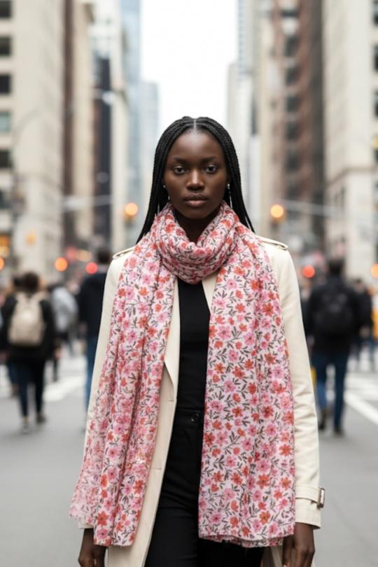 Foulards Accessoires Rouge CICI MOD F263049 Efashion Paris