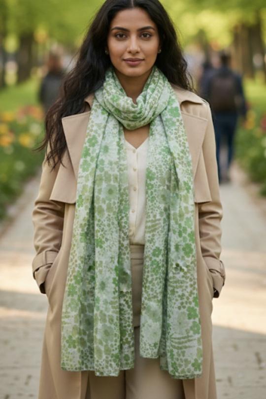 Foulards Accessoires Vert CICI MOD F263044 Efashion Paris