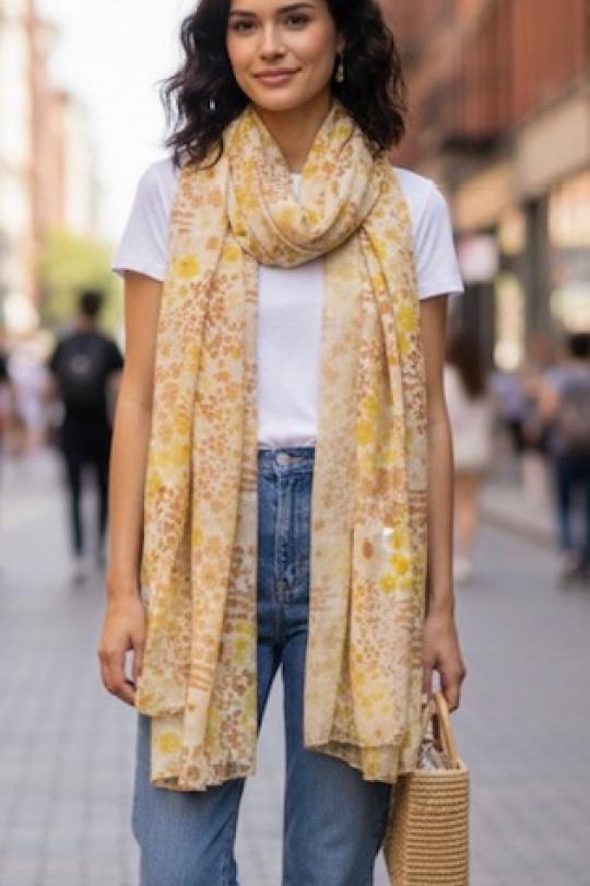 Foulards Accessoires Vert CICI MOD F263044 Efashion Paris