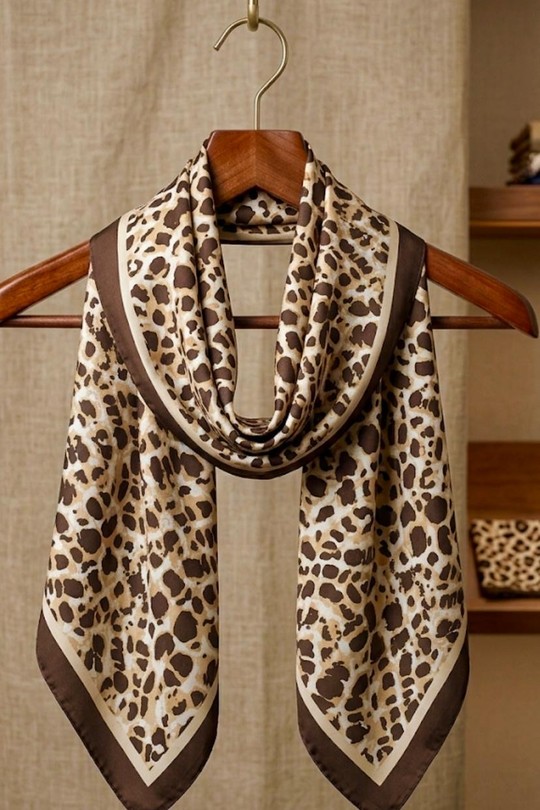 Foulards Accessoires Marron CICI MOD F264004 Efashion Paris
