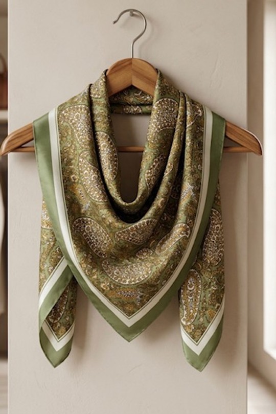 Foulards Accessoires Vert pomme CICI MOD F264010 Efashion Paris