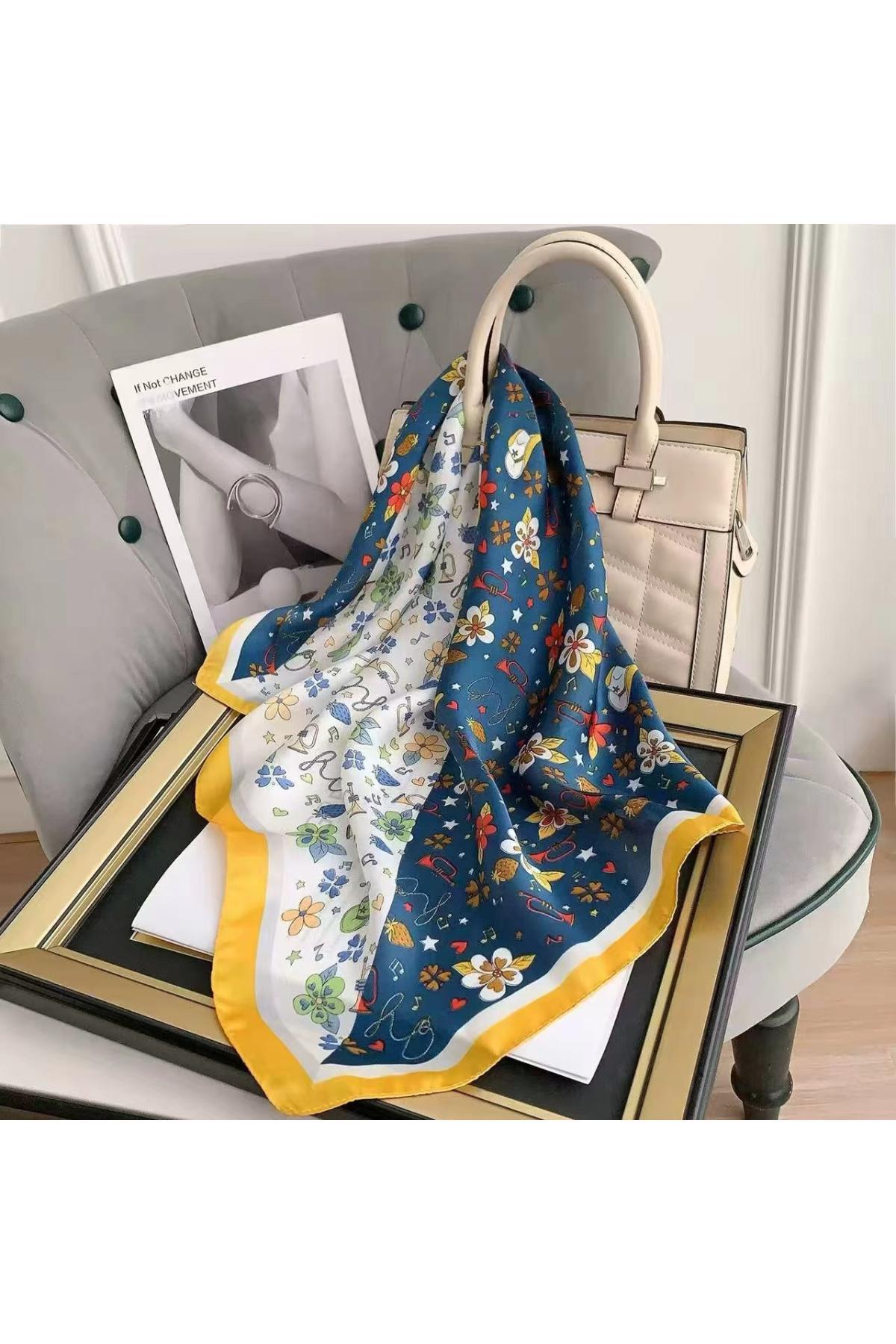 Foulard Accessori Blue CICI MOD F3069 #c Efashion Paris