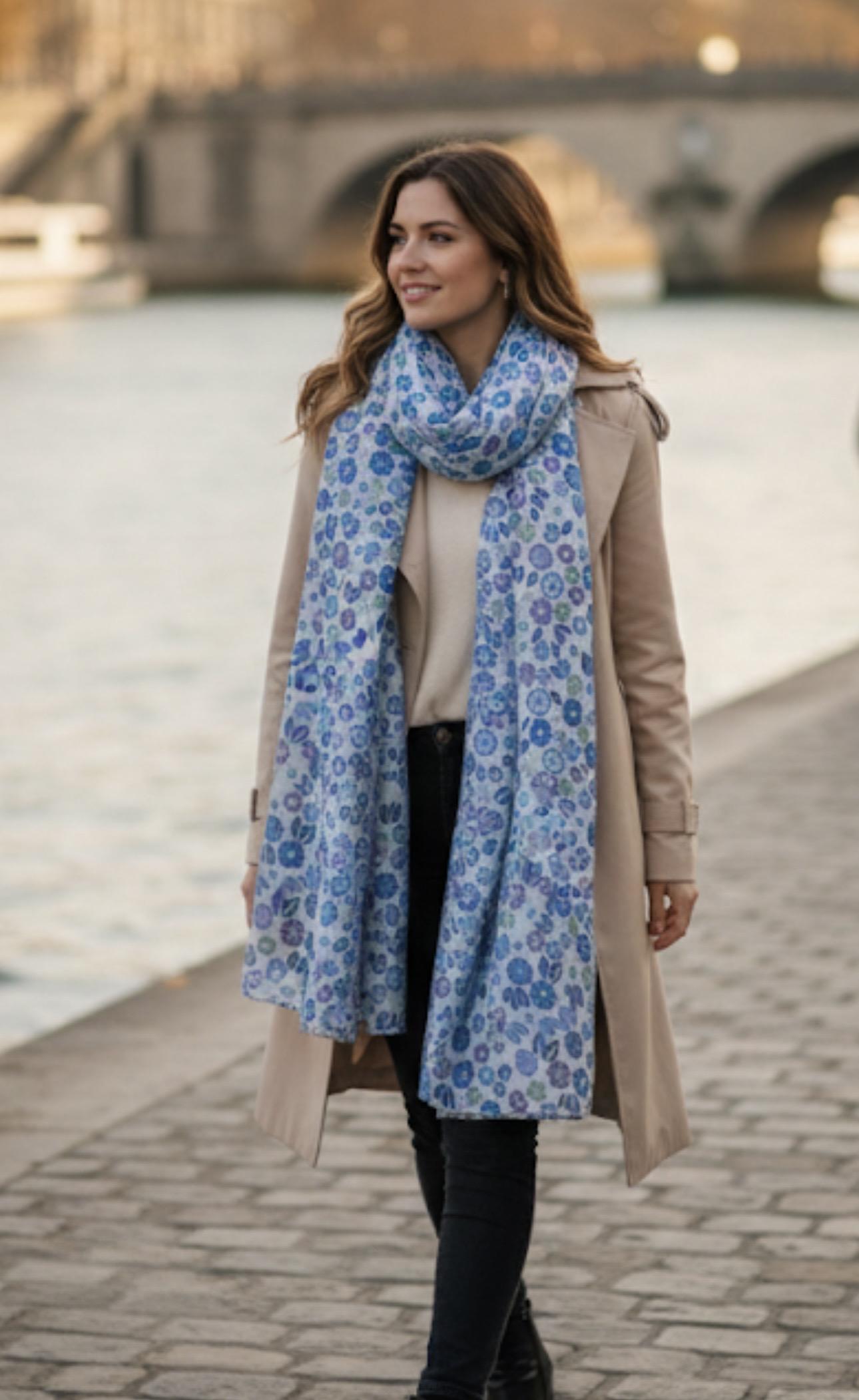 Foulards Accessoires Vert CICI MOD F263048 #c Efashion Paris