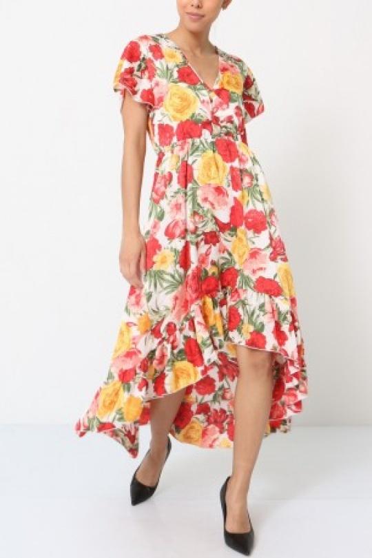 Robes mi-longues Femme Blanc Loriane 21922 Efashion Paris