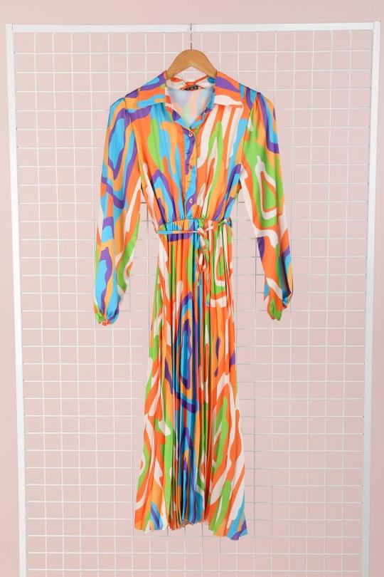 Robes longues Femme Orange Loriane 22062S Efashion Paris