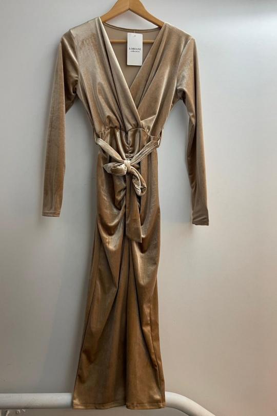 Robes longues Femme Beige Loriane 5840 Efashion Paris